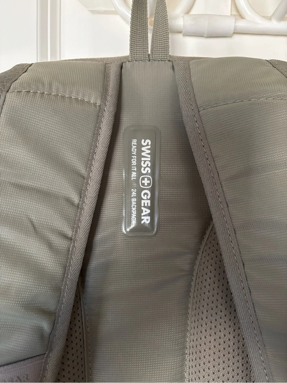 SwissGear Sage Green Backpack with padded laptop compartment